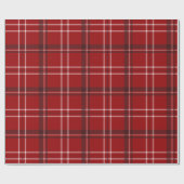 Papier Cadeau Plaid classique rouge (Plat)