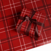 Papier Cadeau Plaid classique rouge