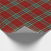 Papier Cadeau Plaid classique rouge vert blanc Noël (Coin)
