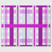 Papier Cadeau Plaid classique violet de buffle rustique (Plat)