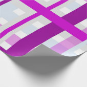 Papier Cadeau Plaid classique violet de buffle rustique (Coin)