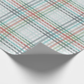 Papier Cadeau Plaid dans les couleurs pastel bleu (Coin)