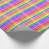 Papier Cadeau Plaid d'arc-en-ciel (Coin)