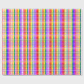 Papier Cadeau Plaid d'arc-en-ciel (Plat)