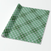 Papier Cadeau Plaid Dark Green Noël et année (Déroulé)