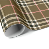 Papier Cadeau Plaid d'automne (Coin rond)