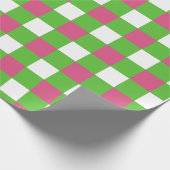 Papier Cadeau Plaid de Buffalo| AKA Pink & Green Sorority (Coin)