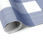 Papier Cadeau Plaid de Buffalo dans le bleu marine (Coin rond)