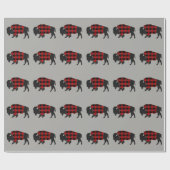 Papier Cadeau Plaid de Buffalo de bison (Plat)