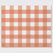 Papier Cadeau Plaid de Buffalo en citrouille (Plat)