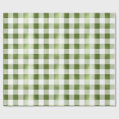 Papier Cadeau Plaid de Buffle blanc vert de verre (Plat)