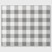 Papier Cadeau Plaid de buffle gris et blanc (Plat)
