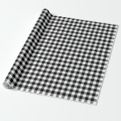 Papier Cadeau Plaid de buffle noir et blanc (Déroulé)