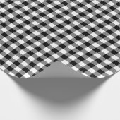 Papier Cadeau Plaid de buffle noir et blanc (Coin)
