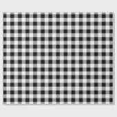 Papier Cadeau Plaid de buffle noir et blanc (Plat)
