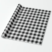 Papier Cadeau Plaid de buffle noir et blanc (Déroulé)