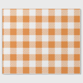 Papier Cadeau Plaid de buffle orange et blanc (Plat)