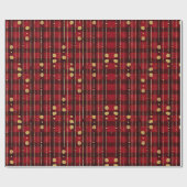 Papier Cadeau Plaid de buffle rouge et noir (Plat)