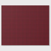 Papier Cadeau Plaid de buffle rouge foncé et noir, rustique (Plat)