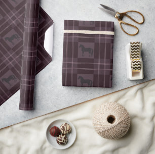 Papier Cadeau Plaid de cheval violet Fêtes de Noël Équestre