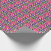 Papier Cadeau Plaid de cru de roses indien et de pourpre (Coin)