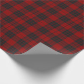 Papier Cadeau Plaid de Motif Russe Rouge et Noir Tartan Buffalo (Coin)