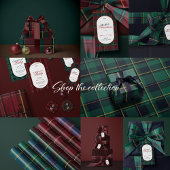 Papier Cadeau plaid de Noël classique simple vacances