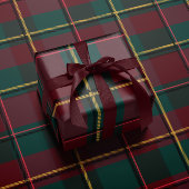 Papier Cadeau plaid de Noël classique simple vacances