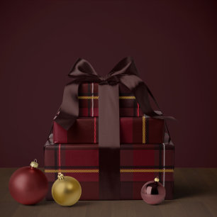 Papier Cadeau plaid de Noël classique simple vacances