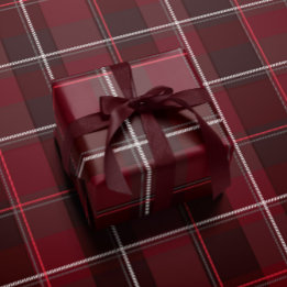 Papier Cadeau plaid de Noël classique simple vacances