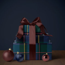 Papier Cadeau plaid de Noël classique simple vacances