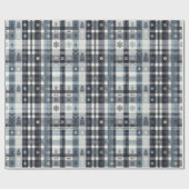 Papier Cadeau Plaid de Noël Flocon de neige & Arbre (Plat)