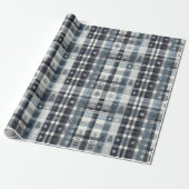 Papier Cadeau Plaid de Noël Flocon de neige & Arbre (Déroulé)