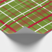 Papier Cadeau Plaid de tartan de Noël (Coin)