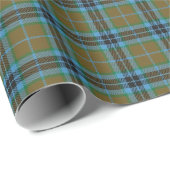 Papier Cadeau Plaid de tartan écossais de Thompson de clan (Coin rond)