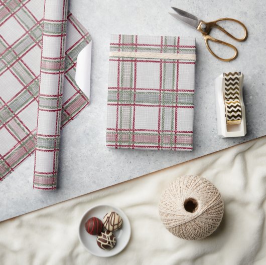 Papier Cadeau Plaid des Fêtes de Noël  (Artisanat)