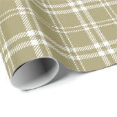 Papier Cadeau Plaid d'or (Coin rond)