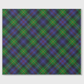 Papier Cadeau Plaid écossais bleu vert style Tartan (Plat)