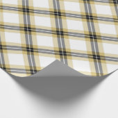 Papier Cadeau Plaid en or et noir (Coin)