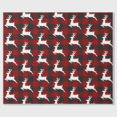 Papier Cadeau Plaid et cerf (Plat)