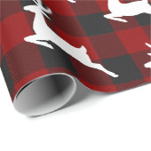 Papier Cadeau Plaid et cerf (Coin rond)