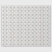 Papier Cadeau Plaid géométrique minimaliste de Noël blanc (Plat)