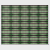 Papier Cadeau Plaid Green Black Brown Grunge Chèque détendu (Plat)