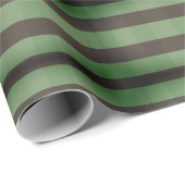 Papier Cadeau Plaid Green Black Brown Grunge Chèque détendu (Coin rond)