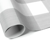 Papier Cadeau Plaid gris de Buffalo (Coin rond)