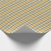 Papier Cadeau Plaid jaune et noir (Coin)
