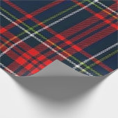 Papier Cadeau Plaid Marine de Noël (Coin)