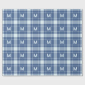 Papier Cadeau Plaid Monogramme personnalisé / Motif Tartan (Plat)