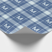Papier Cadeau Plaid Monogramme personnalisé / Motif Tartan (Coin)