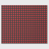 Papier Cadeau Plaid noir et rouge de contrôle de Buffalo (Plat)